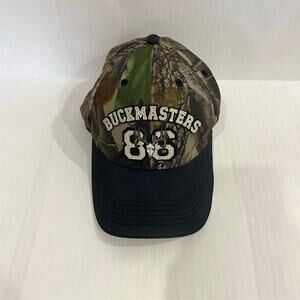 Vintage Buckmasters Camo Trucker Hat Mesh Snapback Unisex Adjustable Cap